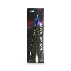 Pentonic 0.6 mm Gel Pen Blister Pack | Black Body | Red Ink | Set of 10 Pens