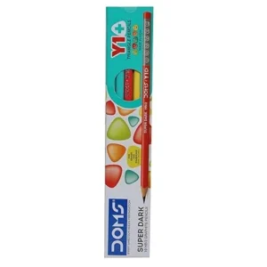 Doms Y1+ Super Dark HB/2 Triangle Graphite Pencils Box (10 Pieces)