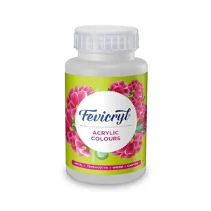 Fevicryl Acrylic Colour White 500ml | Art & Craft, DIY, Rich Pigment, Non-Craking Paint for Canvas, Wood, Leather, Earthenware, Metal | Ideal for school projects, Hobbyists, Artists