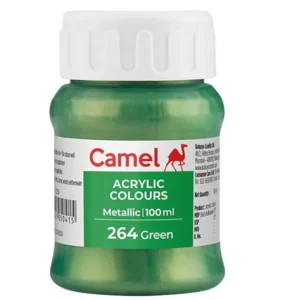 Camlin Kokuyo Fabrica Acrylic Ultra Colour -100ml -Metalic Green (264) (Pack of 1)