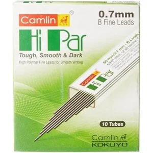 Camlin Kokuyo Hi-Par Pencil Lead – 0.7 mm, Black (Pack of 500) | Smooth & Dark Leads for Writing, Sketching & Exams | Break-Resistant, High Precision Refills
